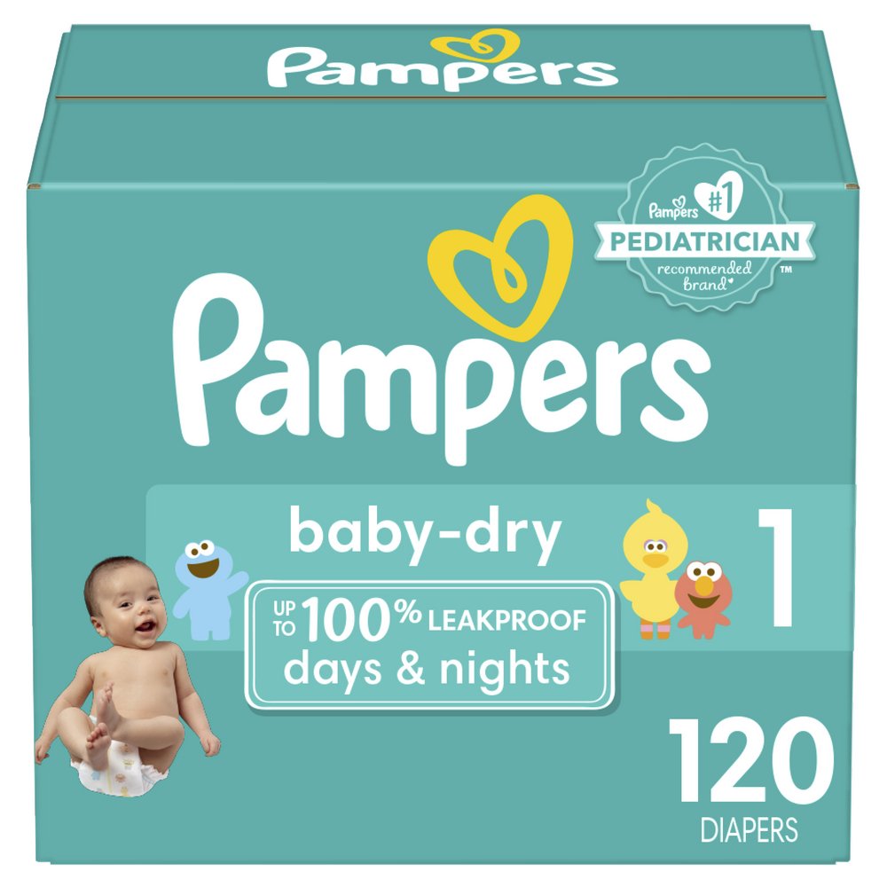 Pampers Baby-Dry Diapers Size 1 - Shop Diapers at H-E-B