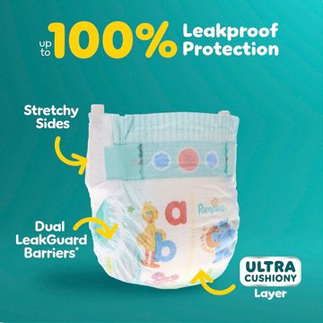 Pampers Baby Dry Ultra Cushiony Diapers - Size 1 (8-14 lbs)