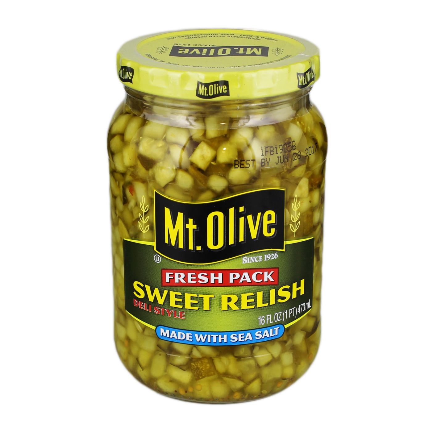 Mt. Olive Fresh Pack Sweet Relish with Sea Salt Shop Relish & Chutney