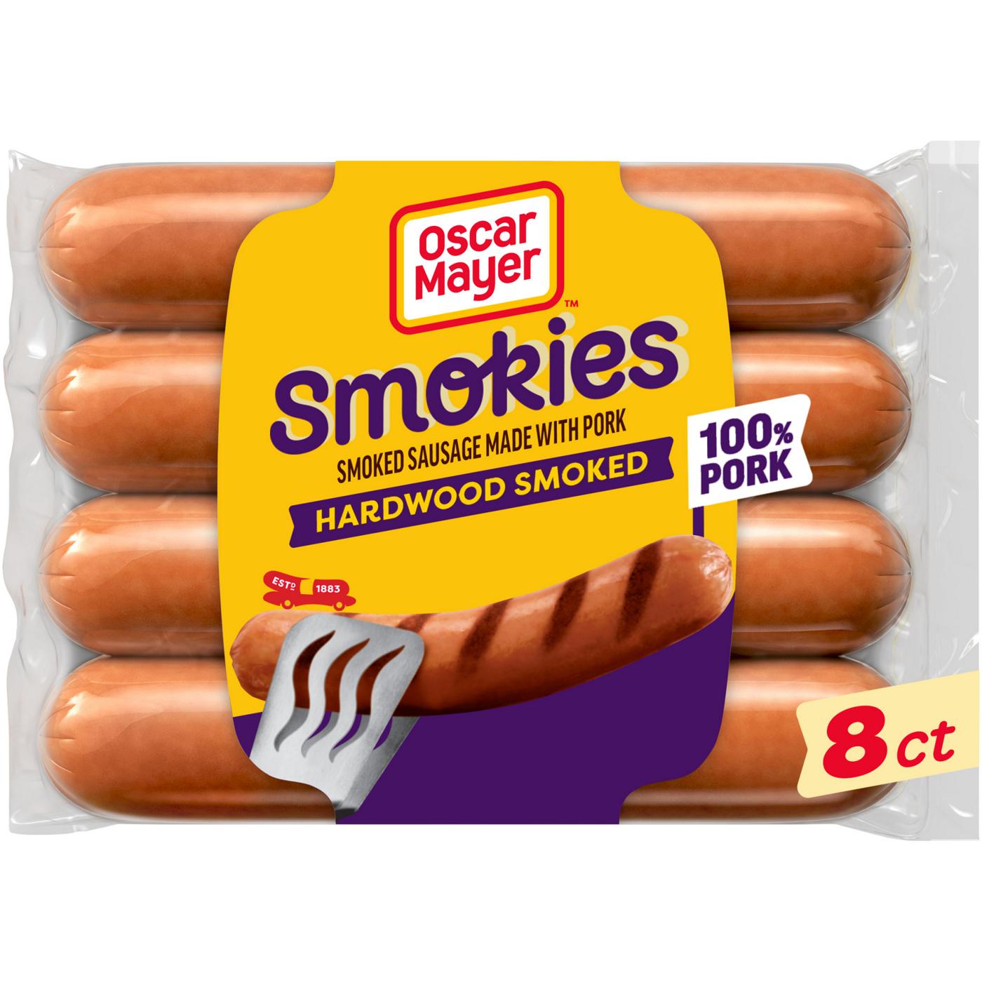 Oscar Mayer Smokies Hardwood Smoked Hot Dogs; image 1 of 7