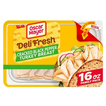 Oscar Mayer Deli Fresh Cracked Black Pepper Turkey Breast, 16 oz