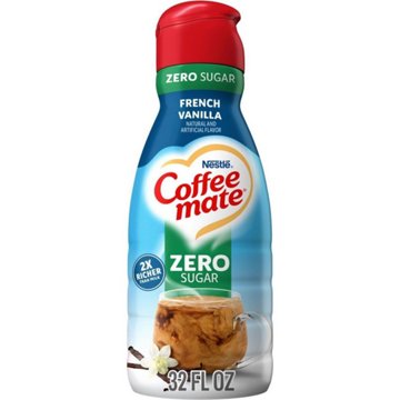 Nestle Coffee Mate Zero Sugar Liquid Coffee Creamer - French Vanilla , 32 oz