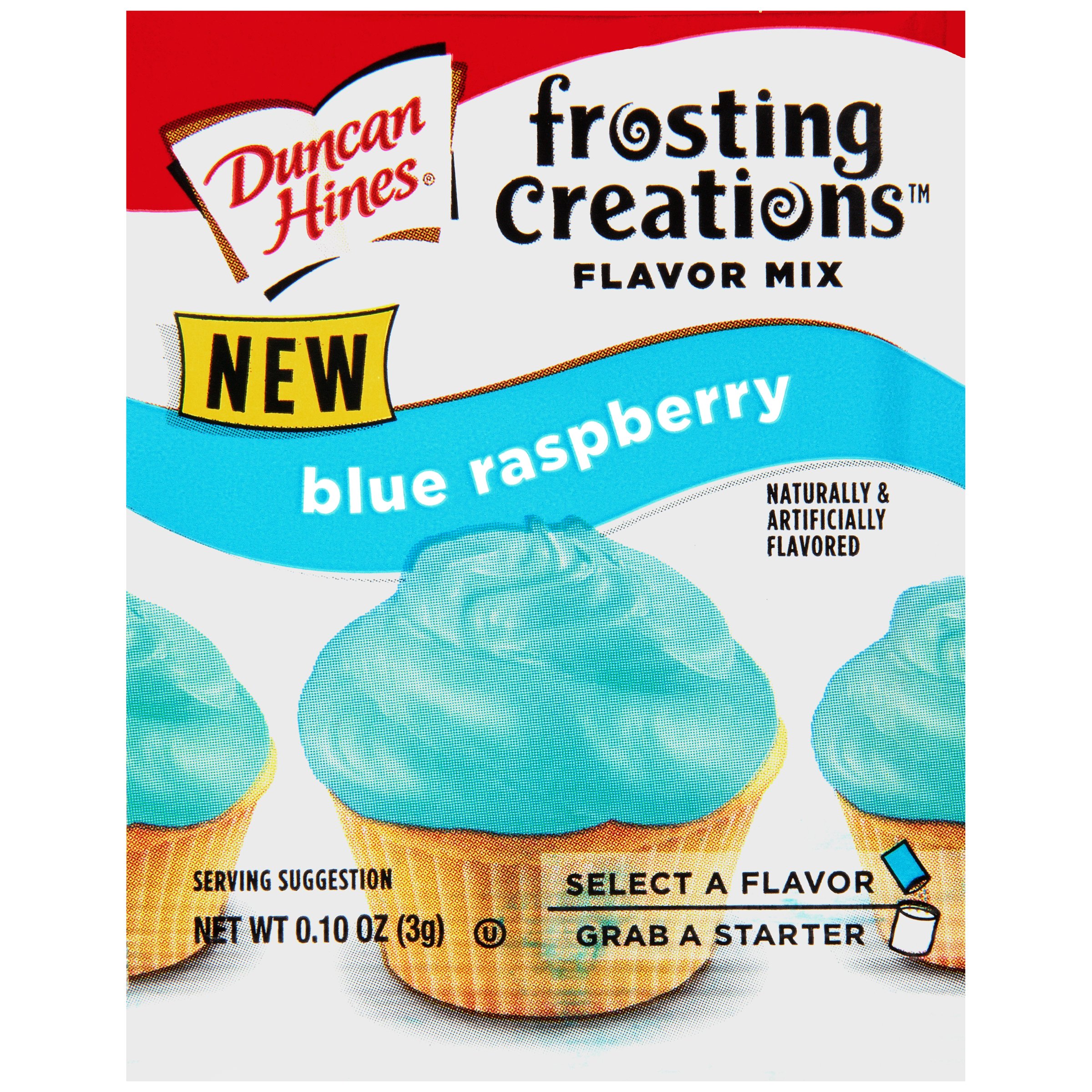 Duncan Hines Frosting Creations Blue Raspberry Flavor Mix - Shop Icing &  Decorations at H-E-B