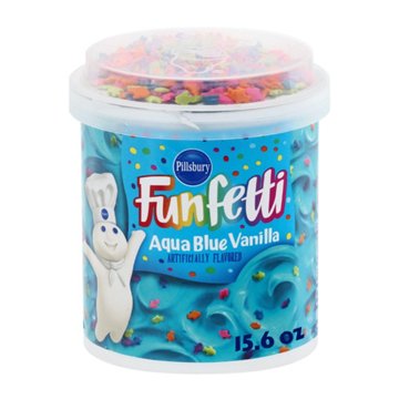 Pillsbury Funfetti Aqua Blue Vanilla Frosting, 15.6 oz