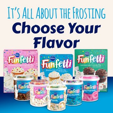 Pillsbury Funfetti Aqua Blue Vanilla Frosting, 15.6 oz