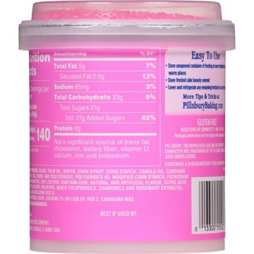 Pillsbury Funfetti Hot Pink Vanilla Frosting, 15.6 oz