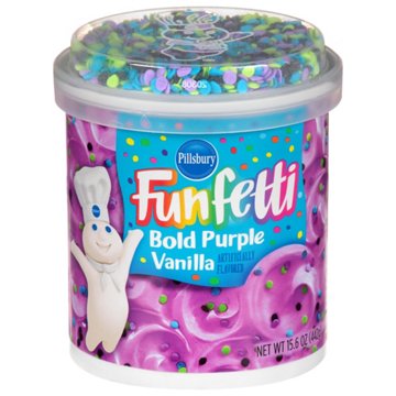 Pillsbury Funfetti Bold Purple Vanilla Frosting, 15.6 oz