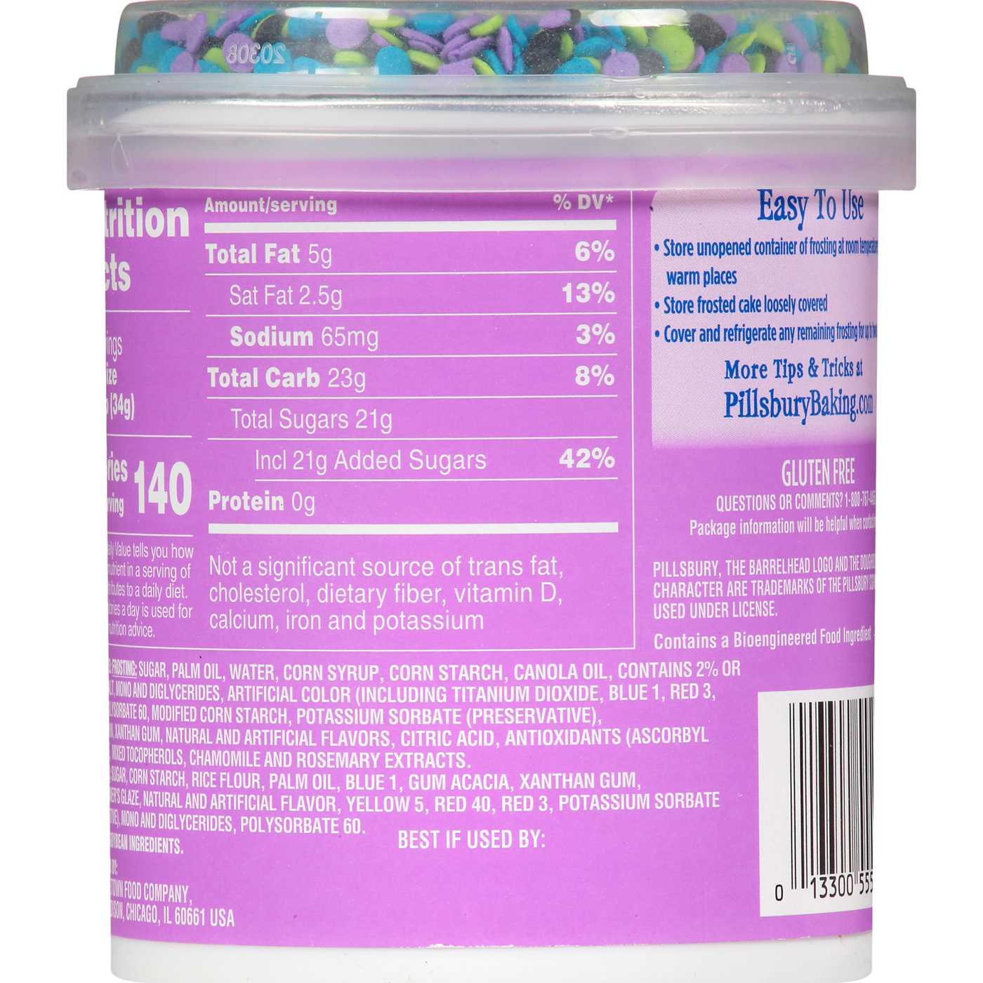 Pillsbury Funfetti Bold Purple Vanilla Frosting; image 2 of 7
