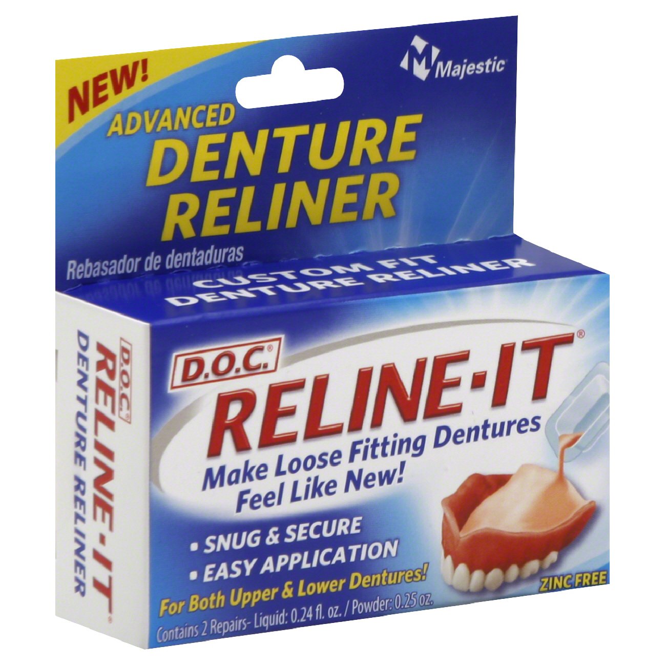 D O C Reline It Custom Fit Denture Reliner Shop Denture Care At H E B   001670581