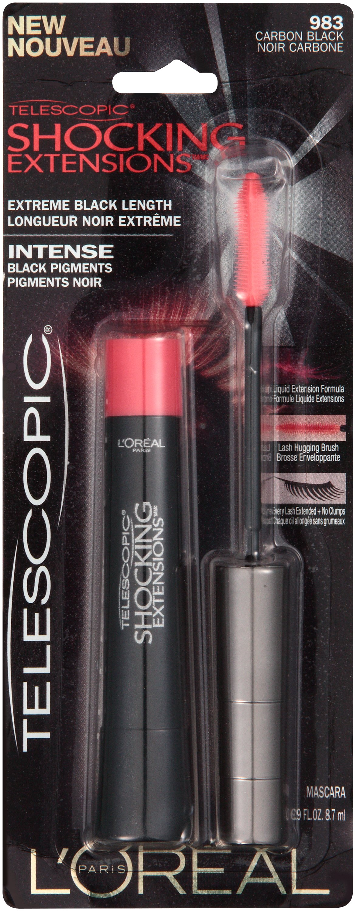 L'Oréal Paris Telescopic Shocking Extensions Carbon Black Mascara