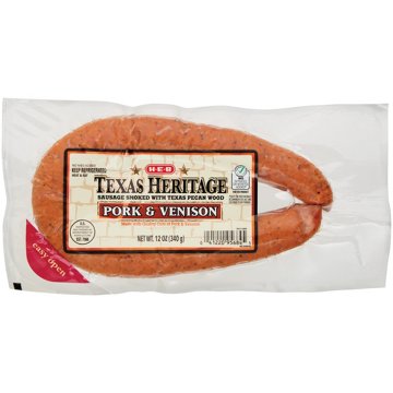 H-E-B Texas Heritage Pork & Venison Smoked Sausage, 12 oz
