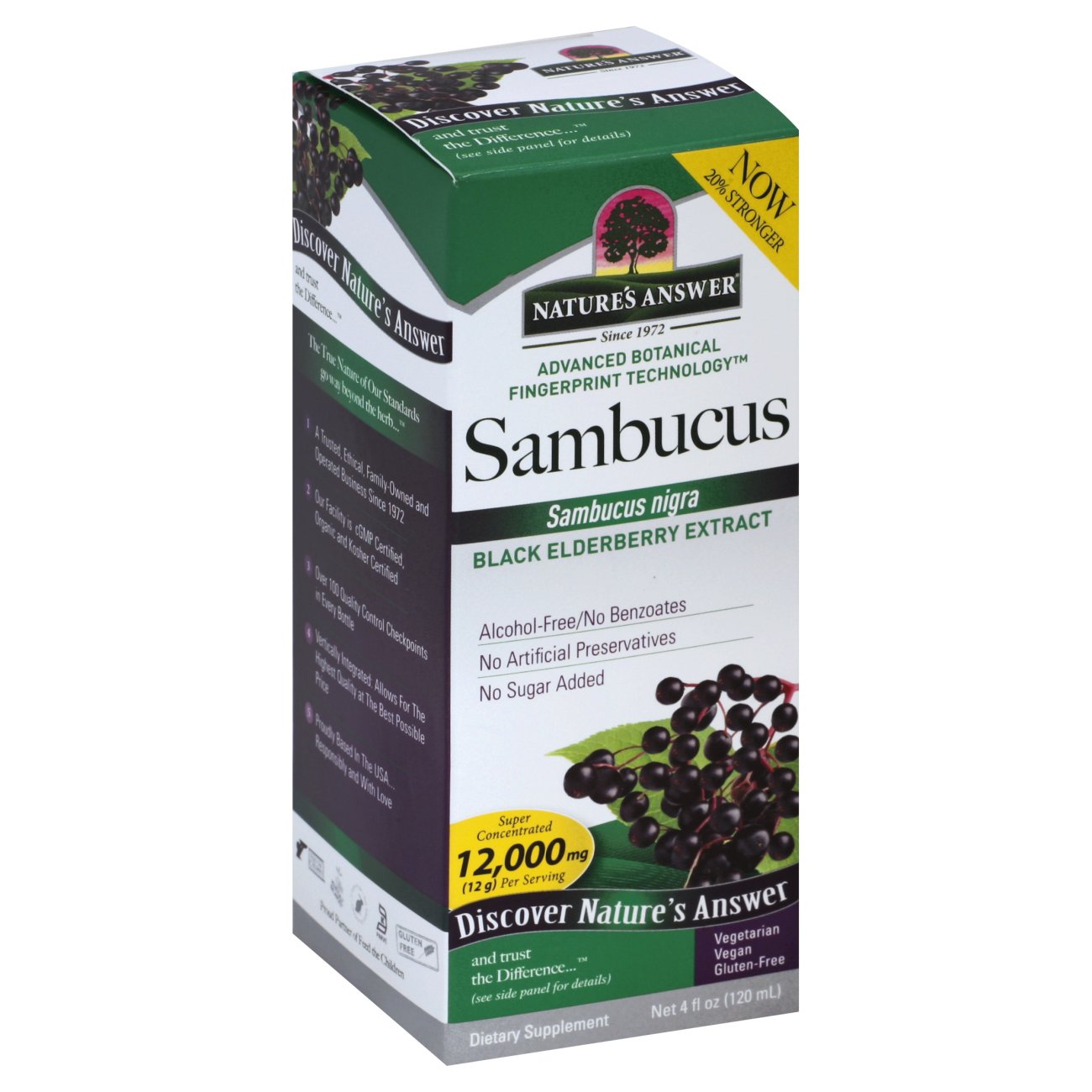 Natures Answer Black Elder Berry Extract 12000 mg, 4 oz