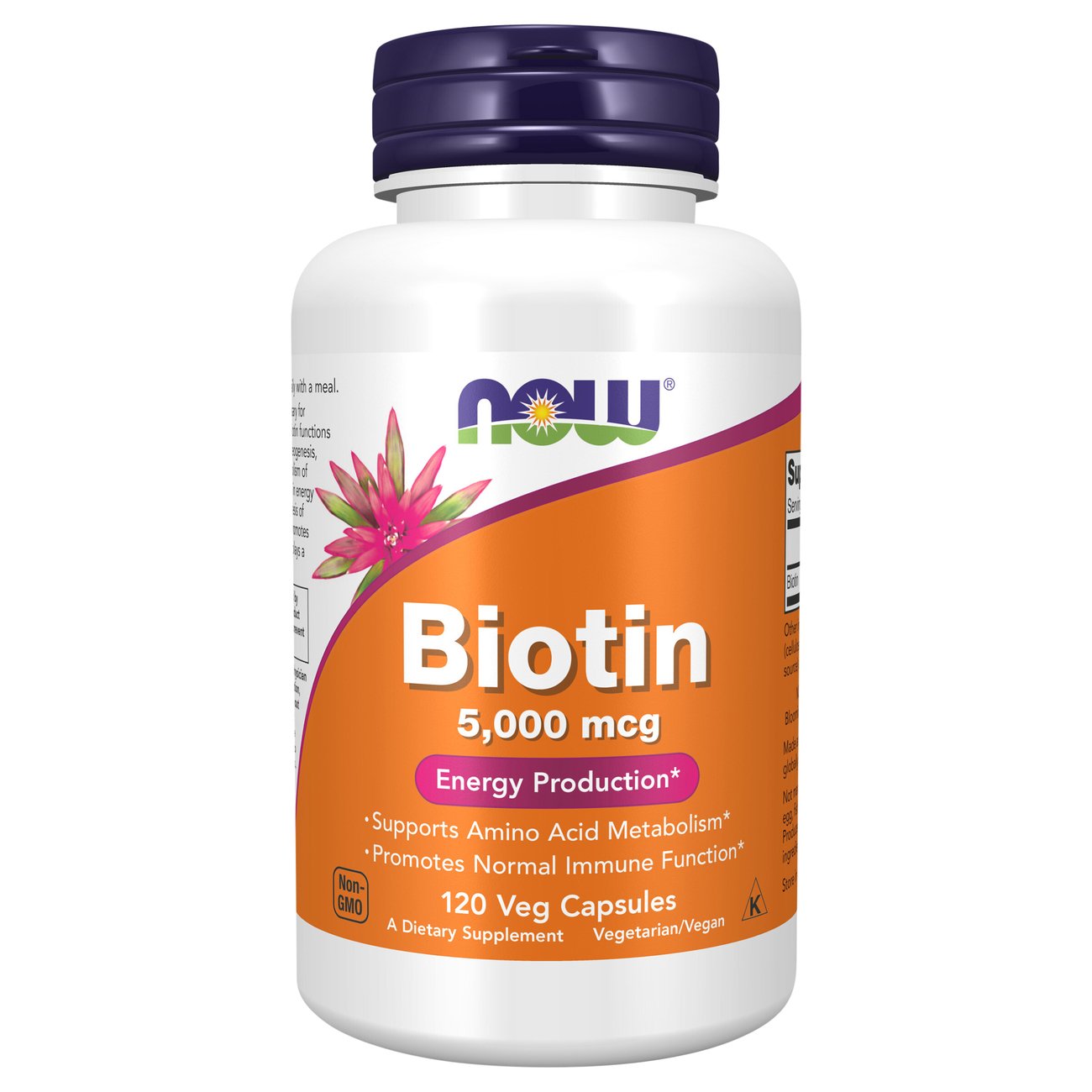 NOW Biotin 5000 mcg Veg Capsules - Shop Vitamins A-Z at H-E-B