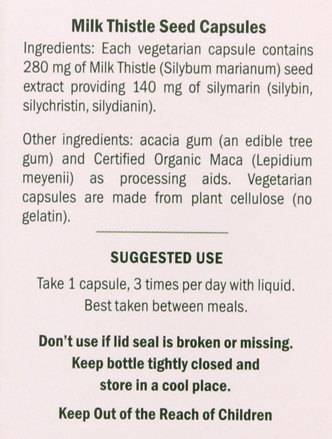 Herb Pharm Milk Thistle Vegetarian Capsules; image 3 of 3
