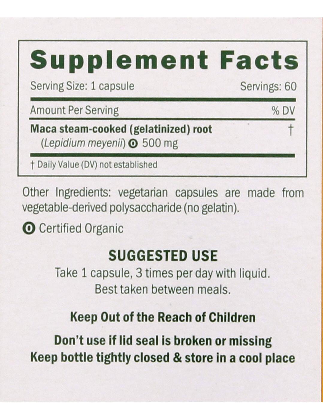 Herb Pharm Maca Vegetarian Capsules; image 2 of 3