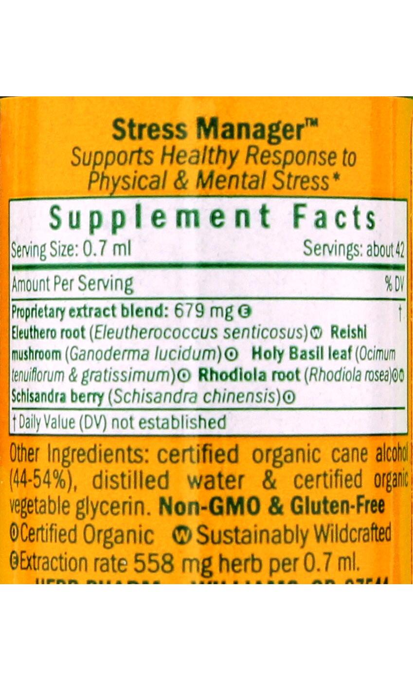 Herb Pharm Stress Manager Herbal Supplement Shop Herbs & homeopathy