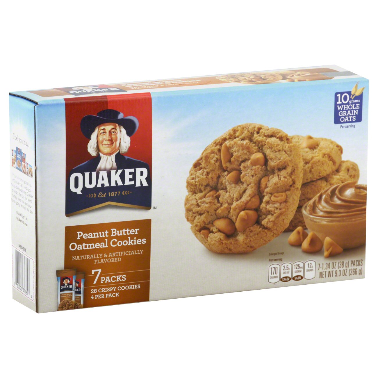 Quaker Peanut Butter Oatmeal Crispy Cookies Shop Cookies at HEB