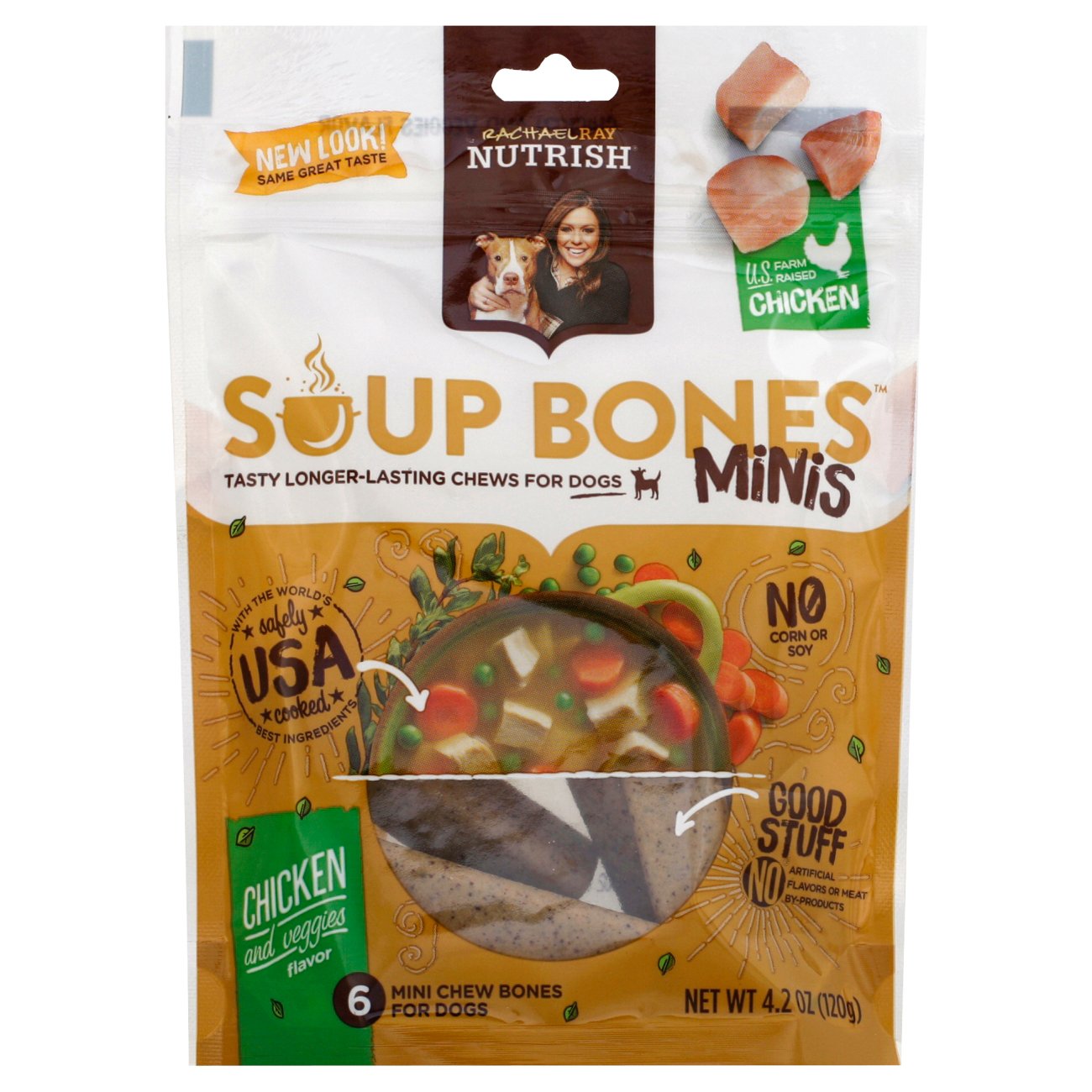 Rachael Ray Nutrish Nutrish Soup Bones Minis Chicken & Veggies Flavor