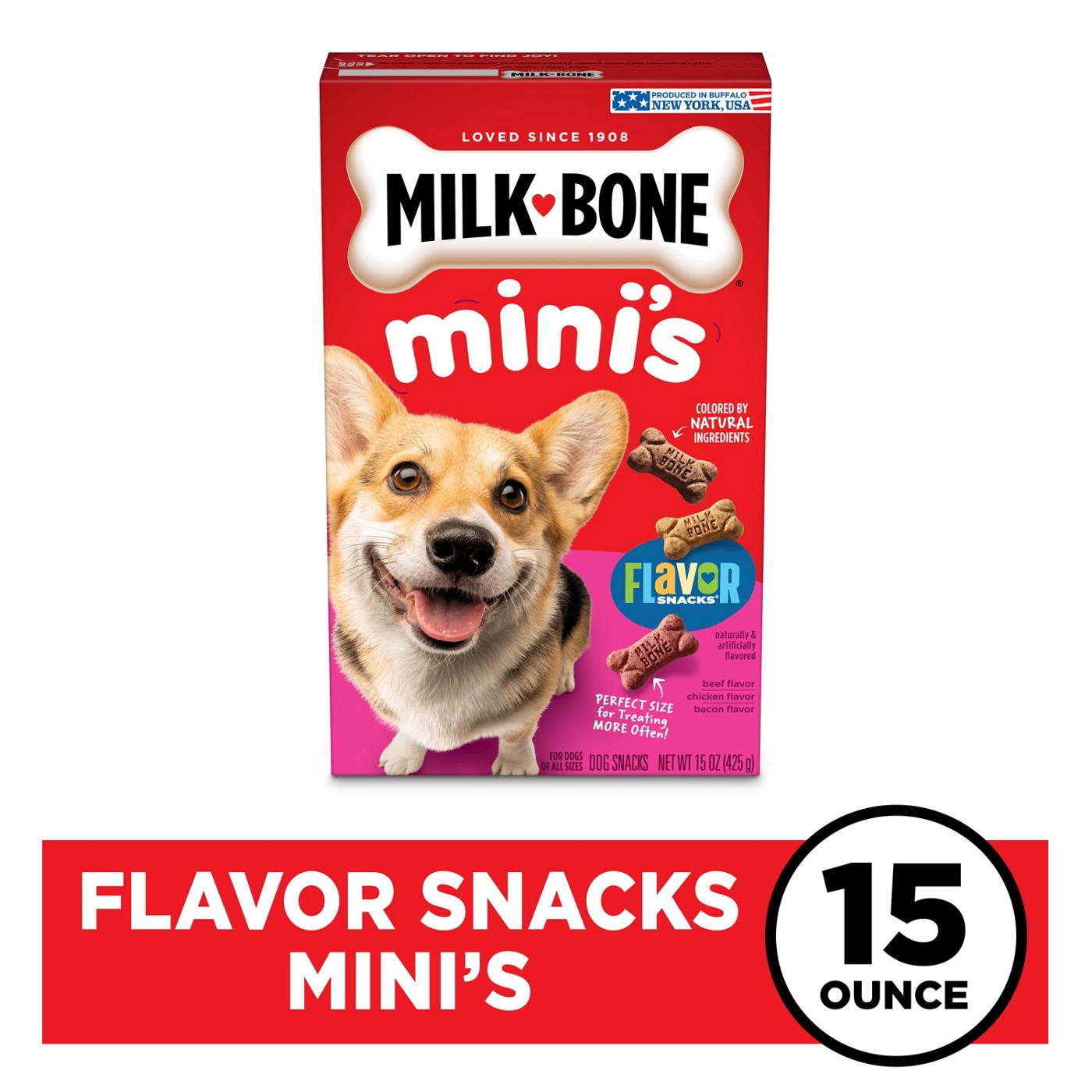 MilkBone Mini's Flavor Beef Chicken Bacon Dog Snacks; image 2 of 3