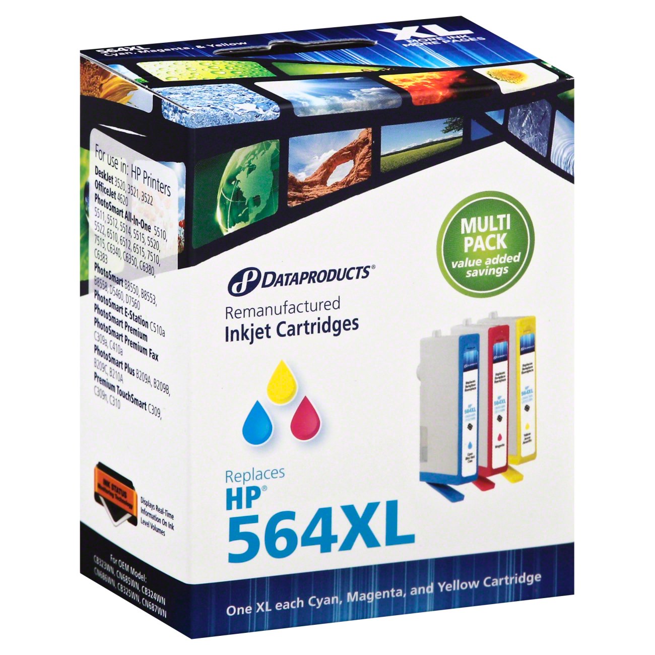 Dataproducts Remanufactured HP 564 XL Multi-Pack Cyan, Magenta & Yellow ...