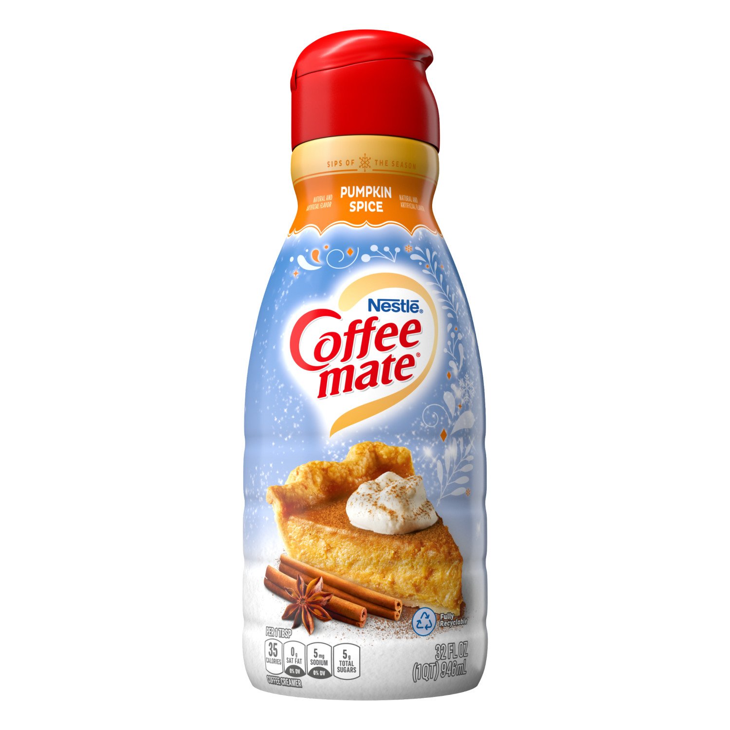 Nestle CoffeeMate Pumpkin Spice Liquid Coffee Creamer Shop Coffee