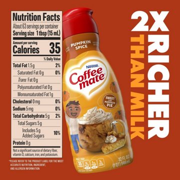Nestle Coffee Mate Liquid Coffee Creamer - Pumpkin Spice, 32 oz