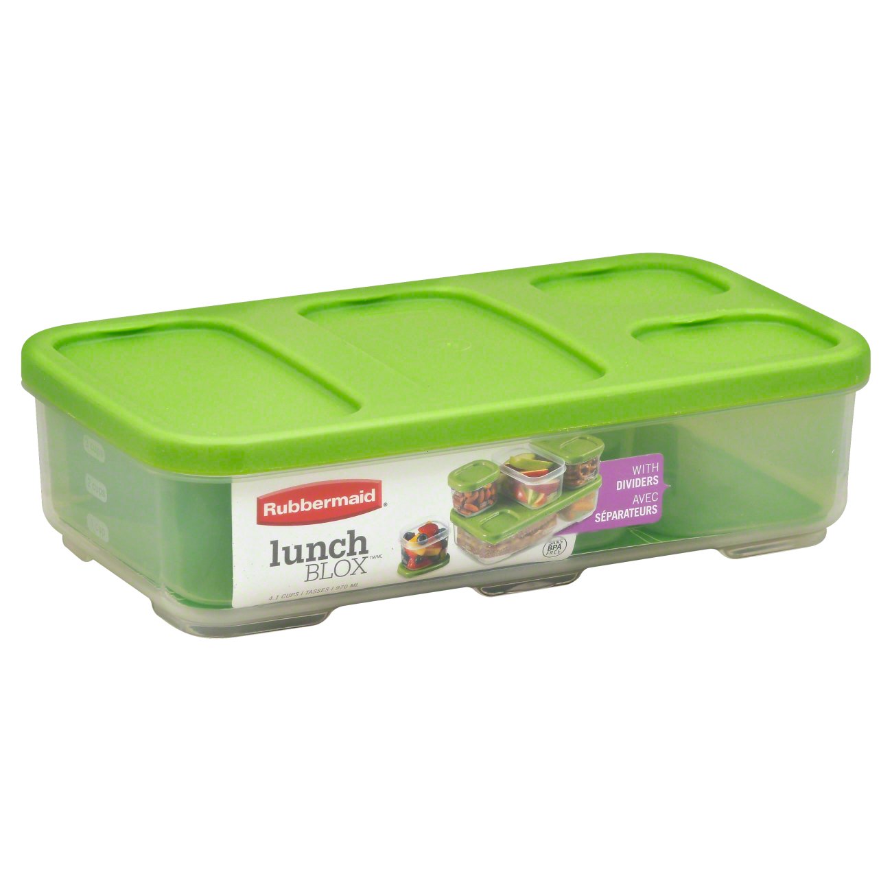 Rubbermaid Lunch Blox Entree Container with Dividers - Shop Lunch Boxes at  H-E-B
