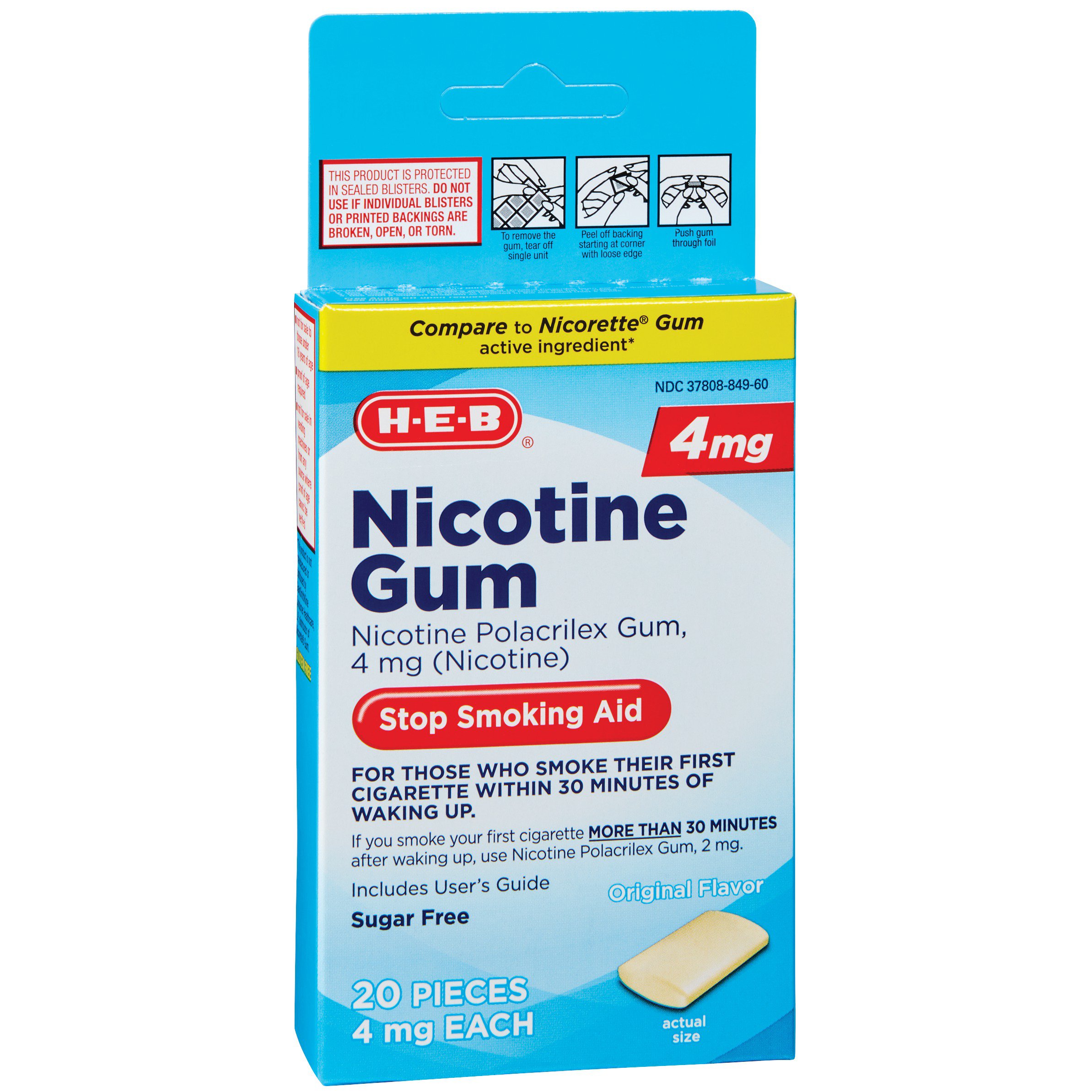 H E B 4 Mg Nicotine Gum Shop Smoking Cessation At H E B