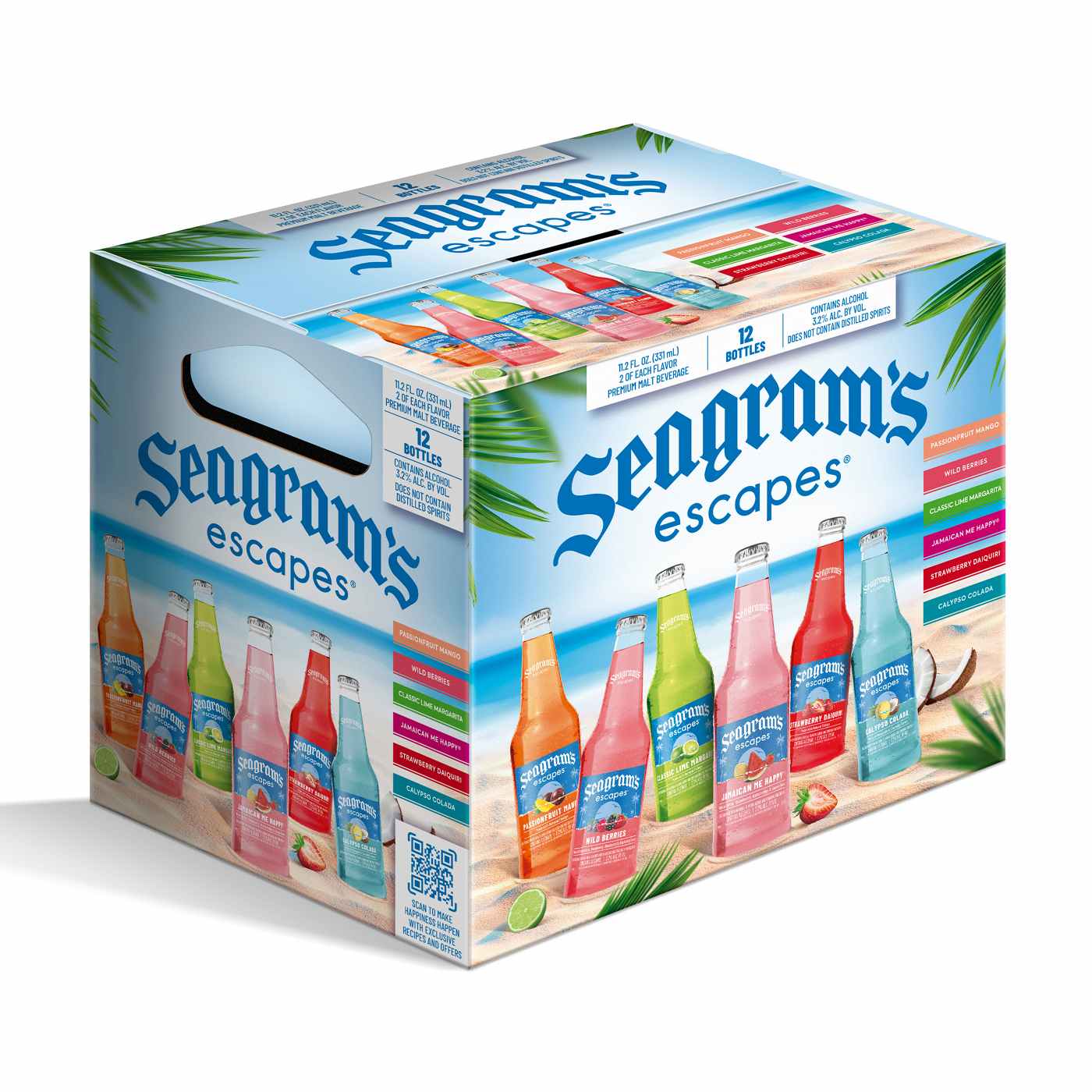 Seagram's Escapes Variety Pack Bottles 12 pk; image 2 of 2