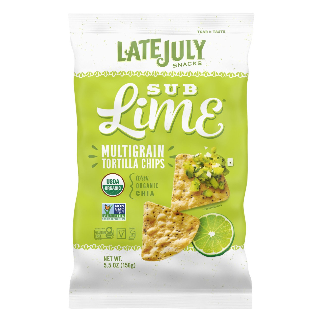 Late July Multigrain Sub Lime Snack Chips Shop Chips at HEB