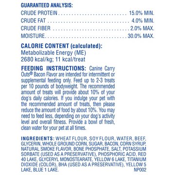 Canine Carry Outs Bacon Flavor Dog Treats, 5 oz