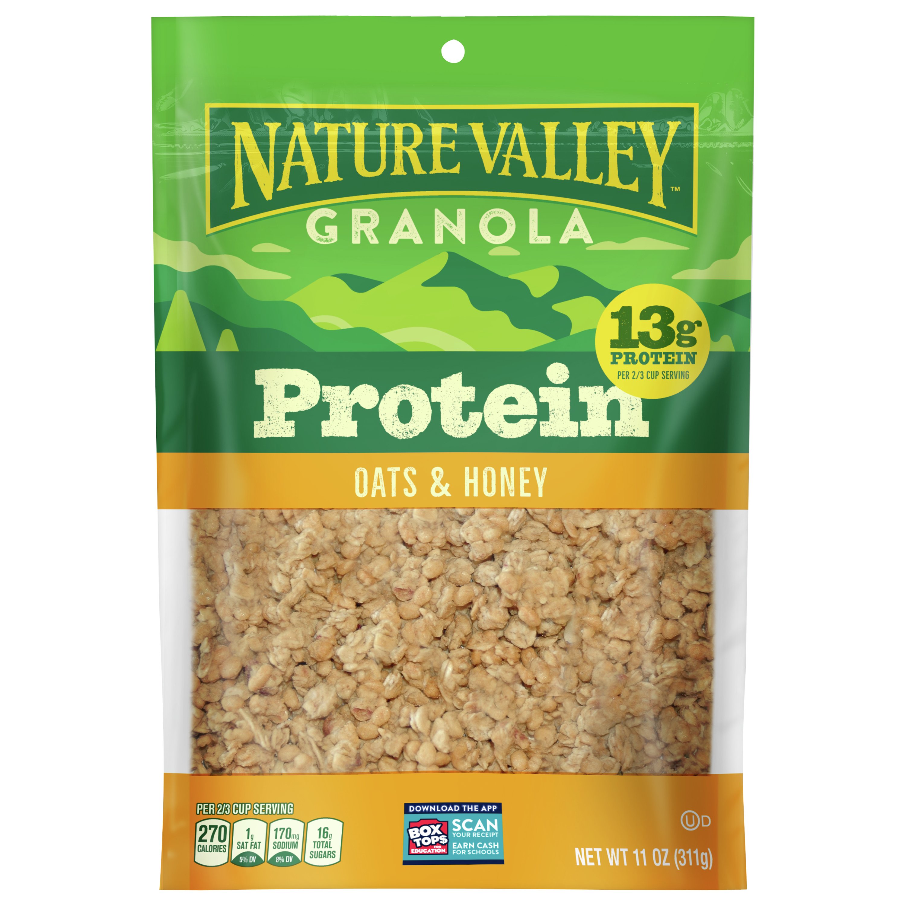 Nature Valley Oats N Honey Protein Crunchy Granola Shop Cereal Breakfast At H E B