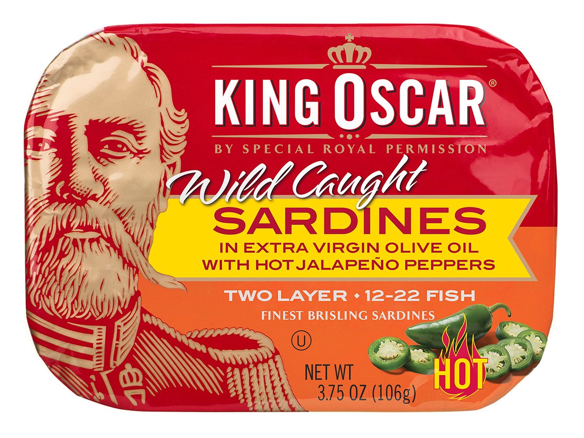 King Oscar Sardines in Olive Oil with Hot Jalapeno Peppers Shop