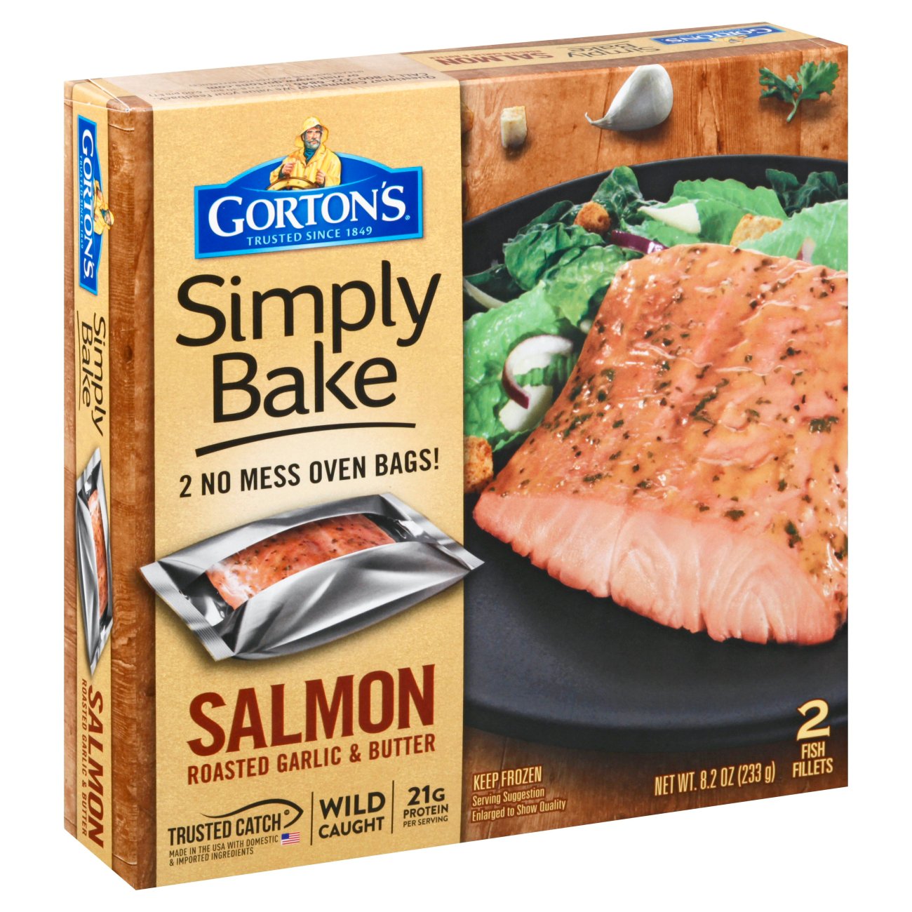 Gorton's Simply Bake Roasted Garlic and Butter Salmon Shop Fish at HEB