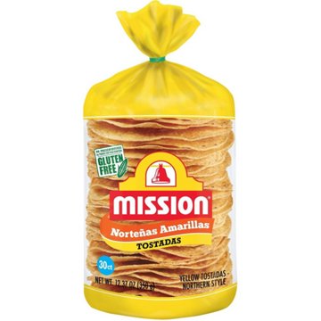 Mission Tostadas Norteñas Amarillas, 30 ct