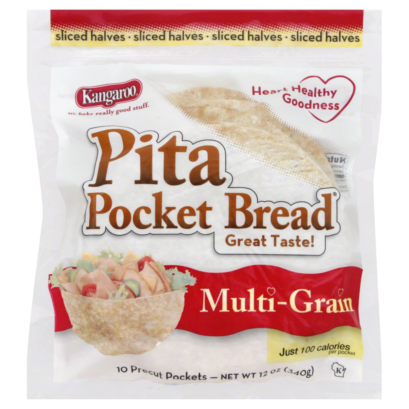 Kangaroo Pita Pocket Bread MultiGrain Shop Bread at HEB
