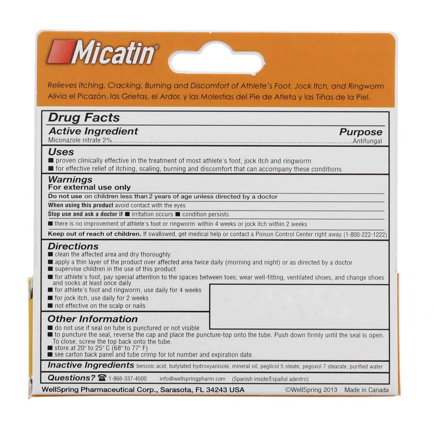 Micatin Antifungal Cream; image 2 of 2