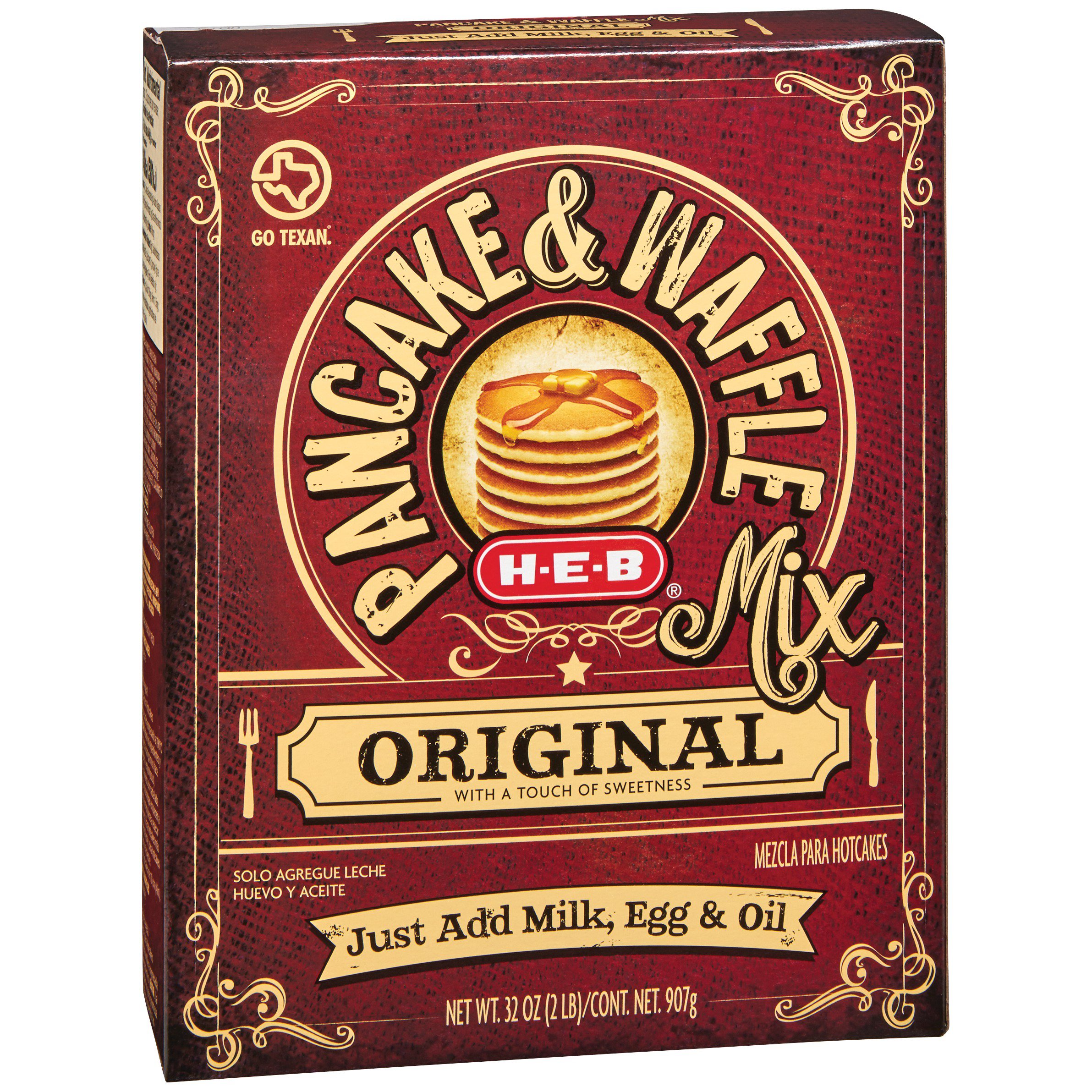 H E B Original Pancake Waffle Mix Shop Pancake Mixes At H E B
