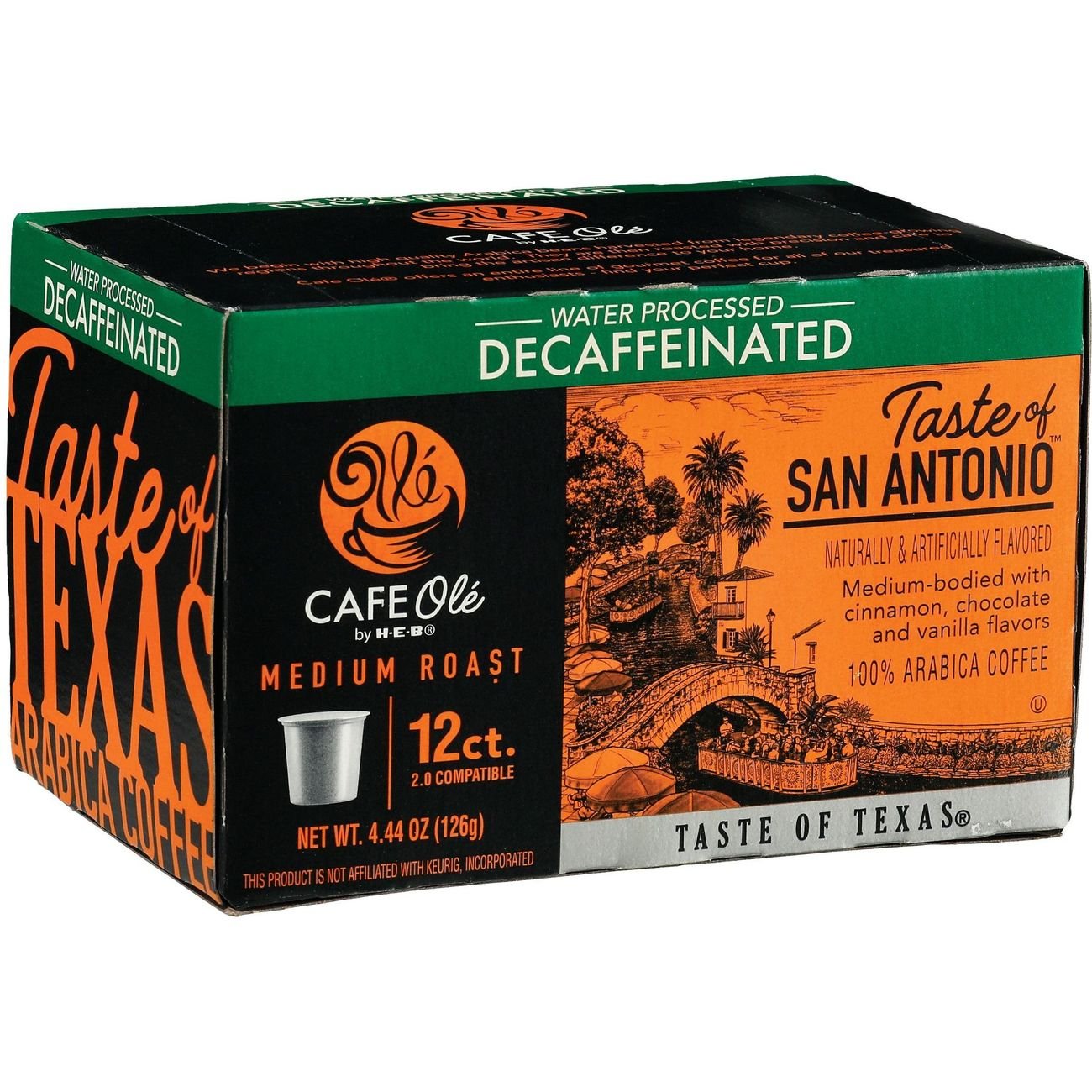 CAFE Ol by H E B Medium Roast Decaf Taste of San Antonio Coffee Single Serve Cups