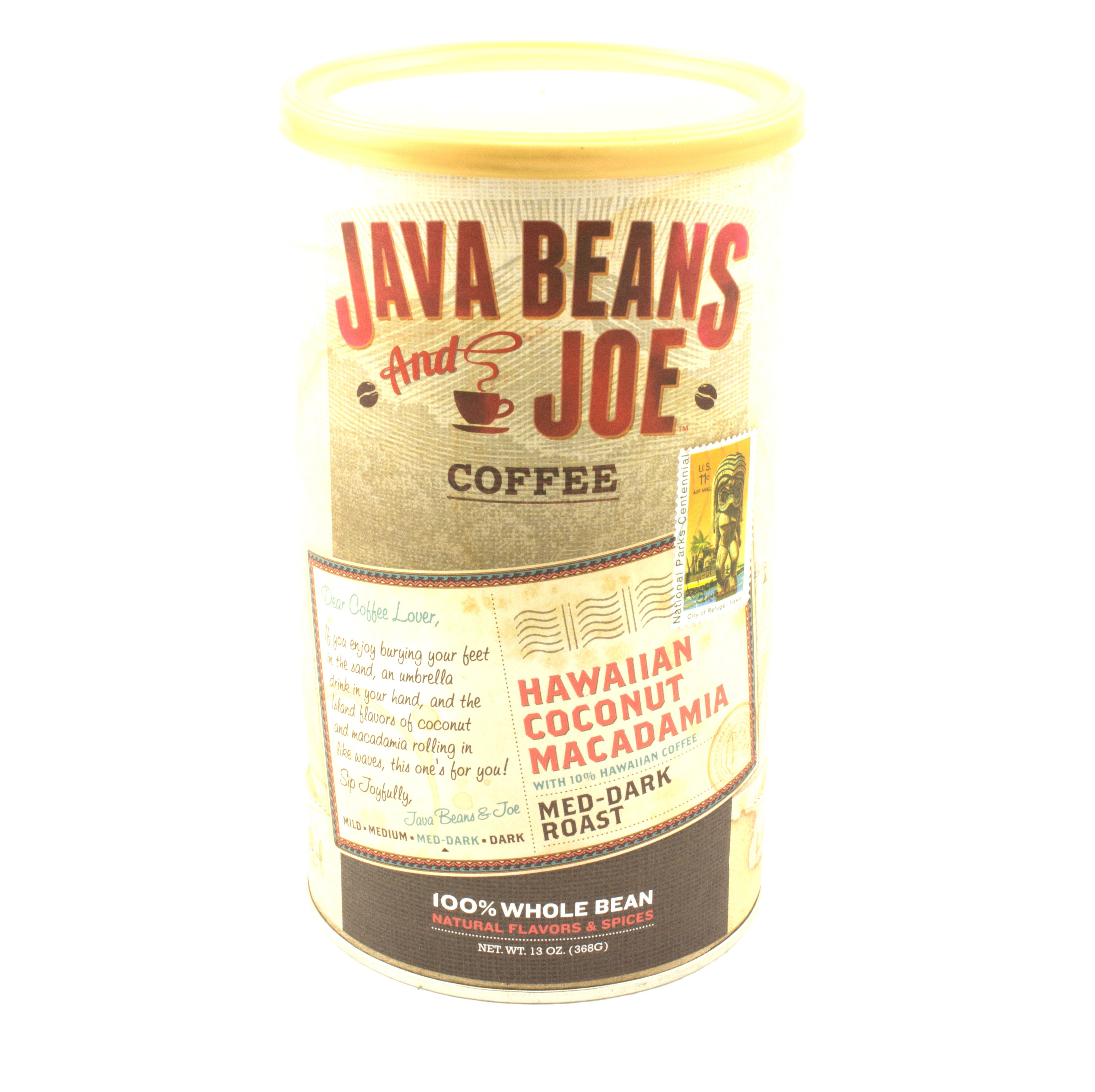 Java Beans and Joe Hawaii Coconut Macadamia MedDark Roast Whole Bean