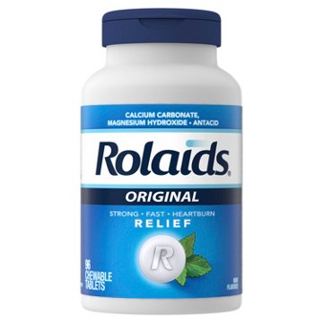 Rolaids Original Strength Antacid Chewable Tablets, Heartburn Relief, Mint Flavor
