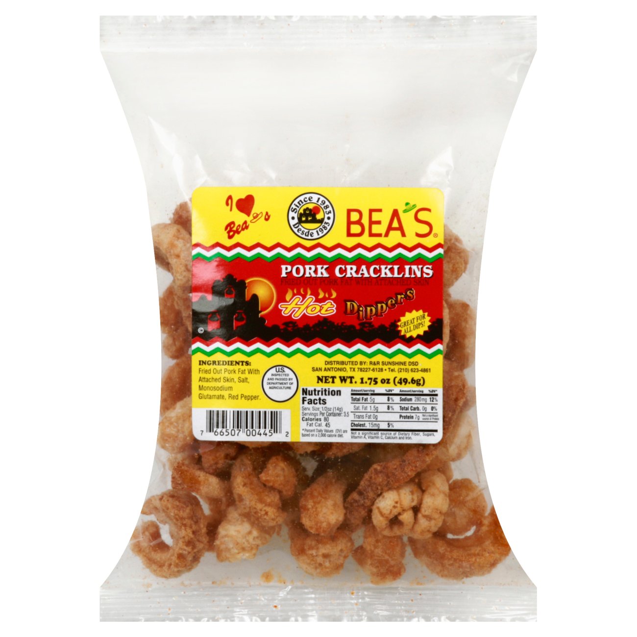 Bea's Hot Dippers Pork Cracklins Shop Chips at HEB