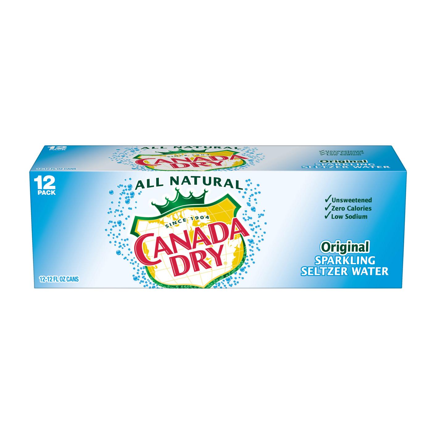 Canada Dry Original Sparkling Seltzer Water 12 PK Cans; image 3 of 3