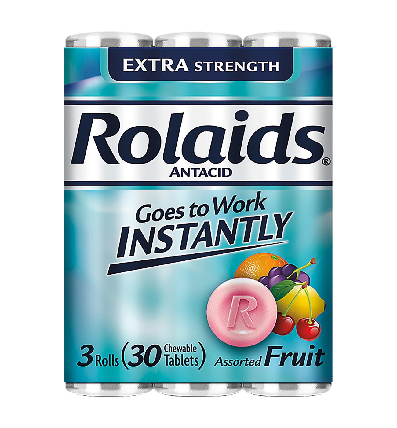 Rolaids 3 Roll Packs Extra Strength Tablets Assorted Fruit; image 1 of 6