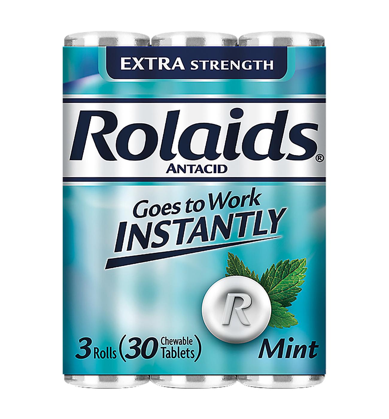Rolaids 3 Roll Packs Extra Strength Tablets Mint; image 1 of 6