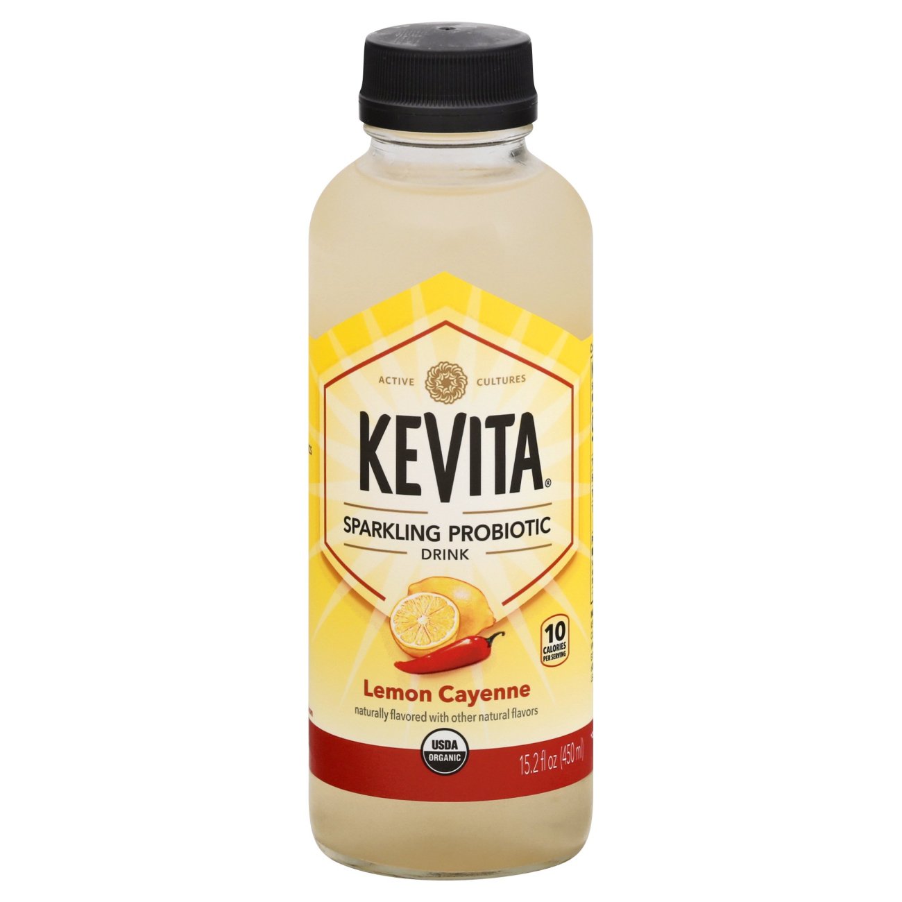 Kevita Lemon Cayenne Sparkling Probiotic Drink Shop Juice at HEB