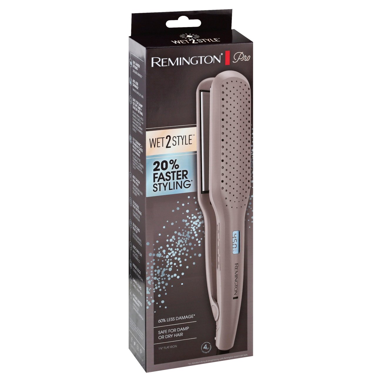 remington wet 2 straight flat iron 2 inch