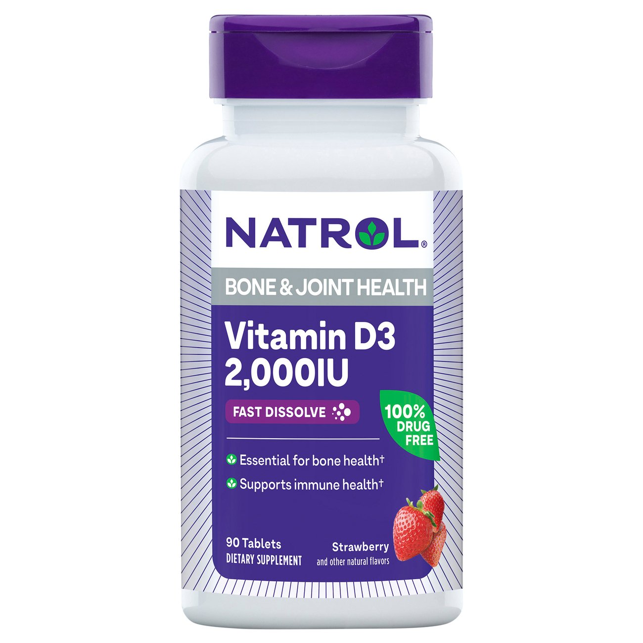 Natrol Vitamin D3 2000 IU Fast Dissolve All Natural Wild Cherry Flavor Mini Tabs Shop Vitamins