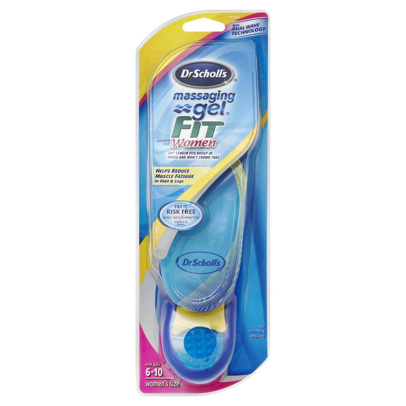 Dr. Scholl's Massaging Gel Fit Inserts Women's Size 610 Shop Foot