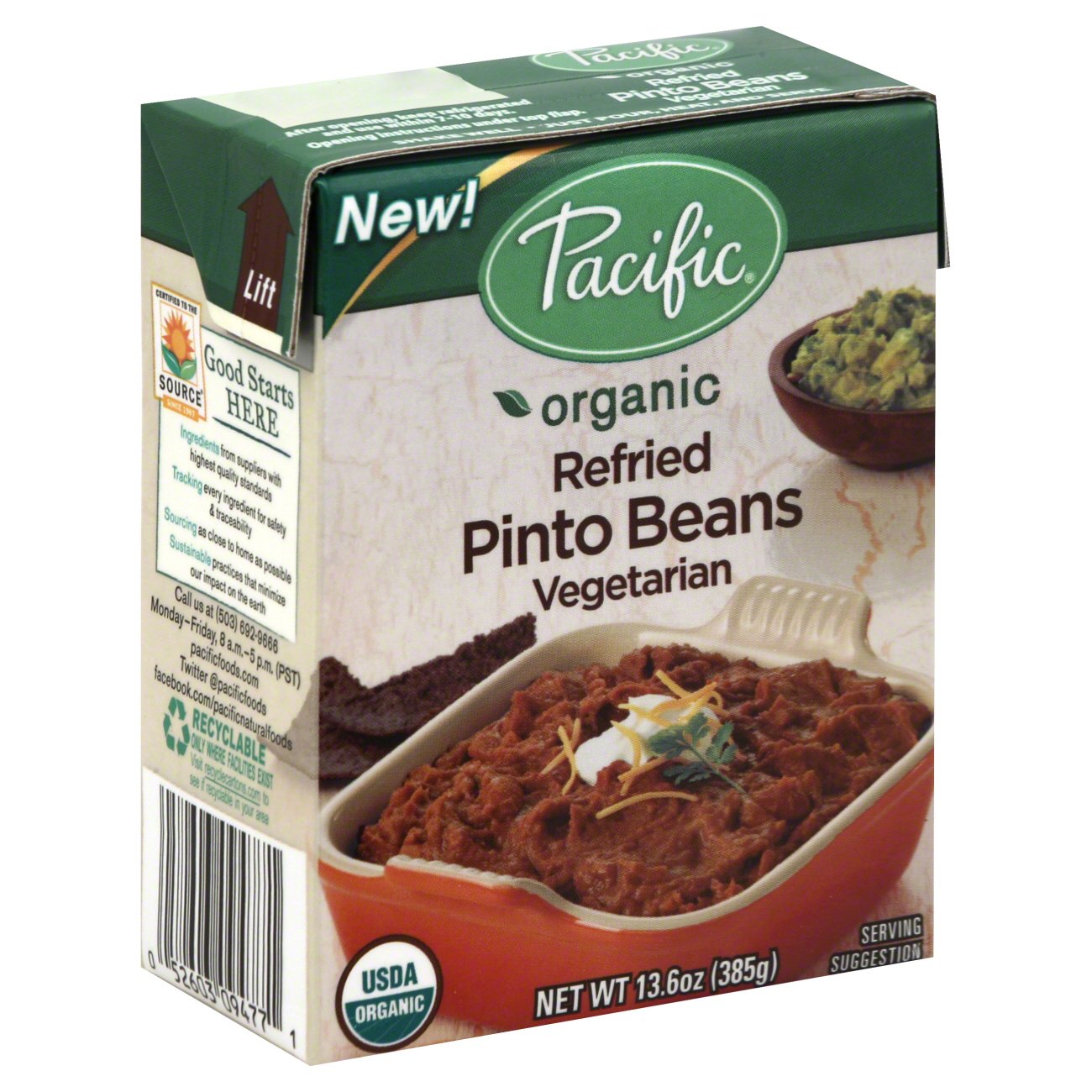 Pacific Foods Organic Refried Vegetarian Pinto Beans Shop Beans